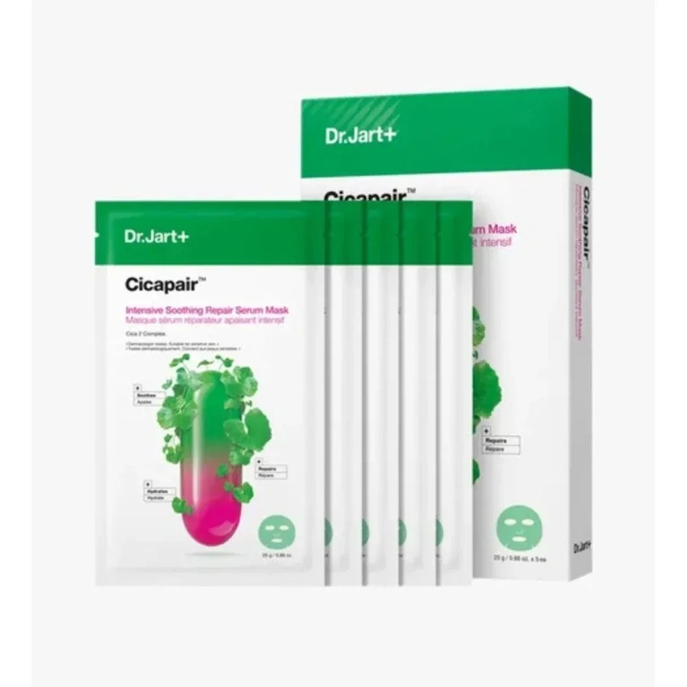 Dr.‎ Jart+ Cicapair Intensive Soothing Repair Serum Sheet Mask 5 Pack K-Beauty